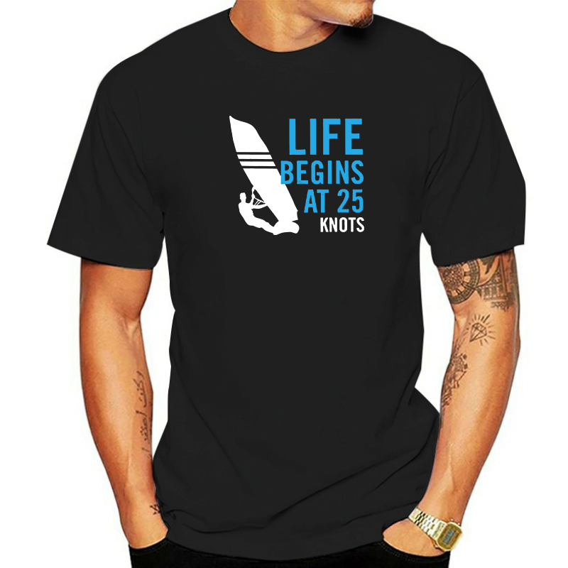 T-shirt do projeto gráfico dos homens, WIndsurf, Quente