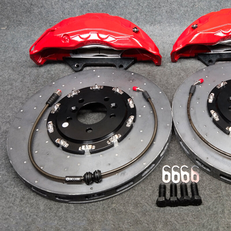 Rotor cerâmico do pinça de freio do carbono, dianteiro e traseiro, Kits de freio 4Pot para Porsche Panamera 2021, alta qualidade, 10 pote