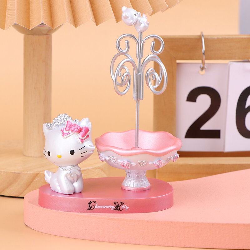 Kawaii Kitty Katze Figur Ornament Cartoon Hallo Kitty Anime Figur Modell Spielzeug für Kinder Geburtstag Sammlung Geschenke