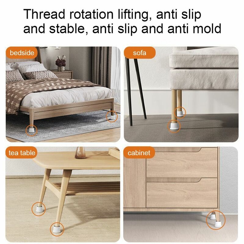 Estera de elevación de muebles a prueba de golpes, herramienta para el hogar, topes de cabecero antivibración, marco de cama, soporte de cabecera Protector de pared fijo