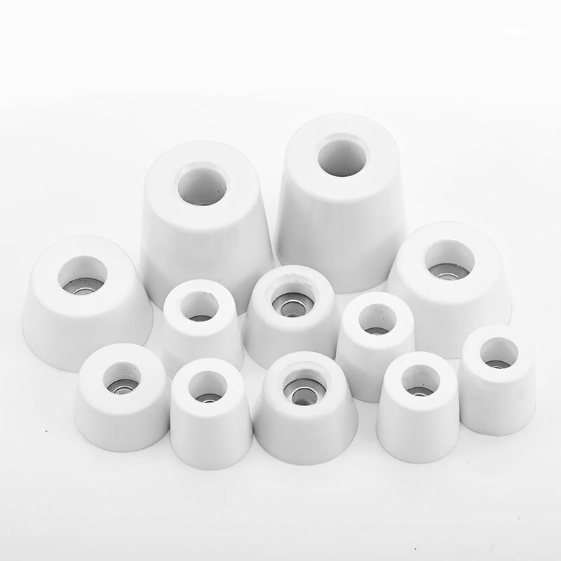 Juego de protectores de goma antideslizantes para muebles, 10 piezas, 16 tamaños, blanco y negro, simples, mesas y sillas