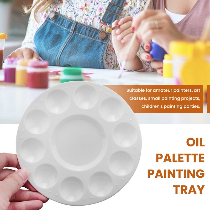 24 Stück Farbpalette Tablett Kunststoff für Kinder und Erwachsene, um DIY Handwerk profession elle Kunstmalerei zu erstellen