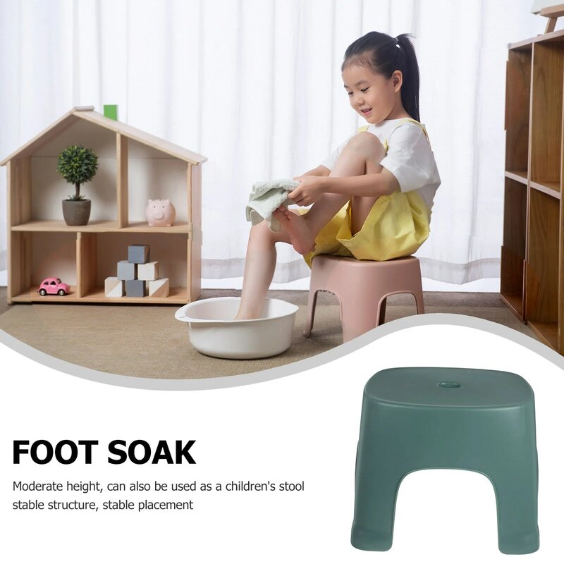 Banquinho de plástico portátil para criança, pé cocô, agachamento, assistência do banheiro, antiderrapante