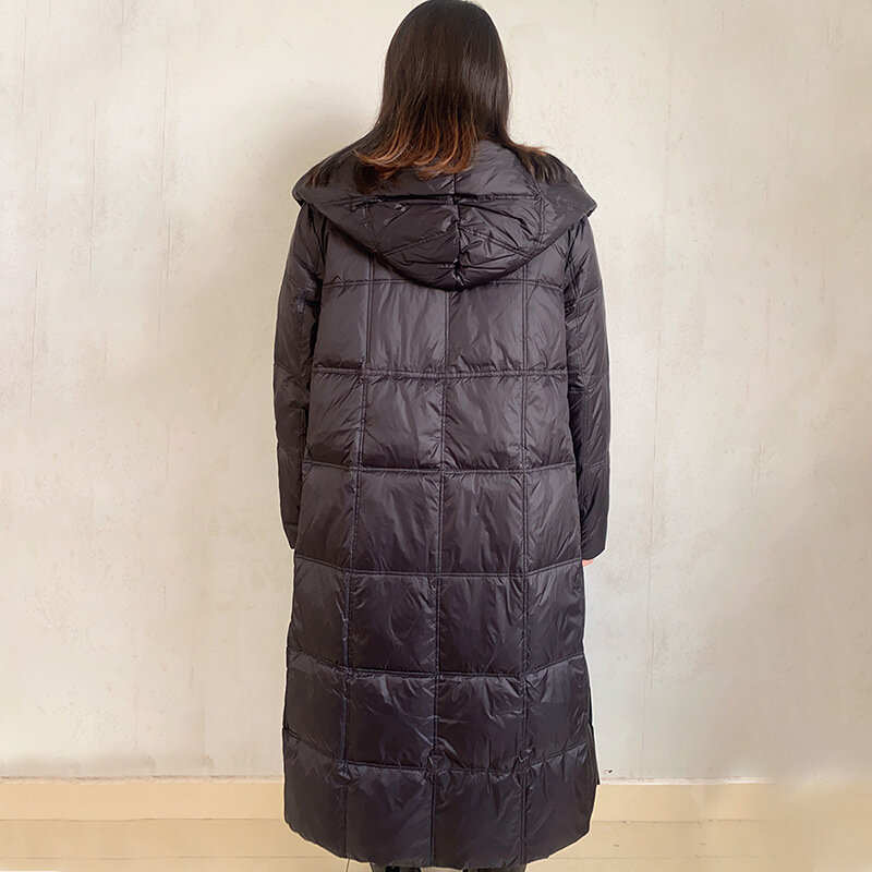 女性用長袖パーカー,厚手の白いダックダウンジャケット,暖かい冬のコート,ファッショナブル,ニューコレクション2022