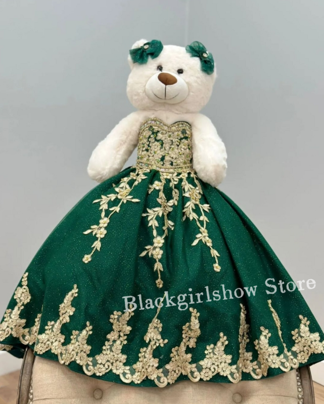 Изумрудно-зеленое платье Мишки Тедди 2024, роскошное платье-футляр с золотой аппликацией, мини-платье-Мишки