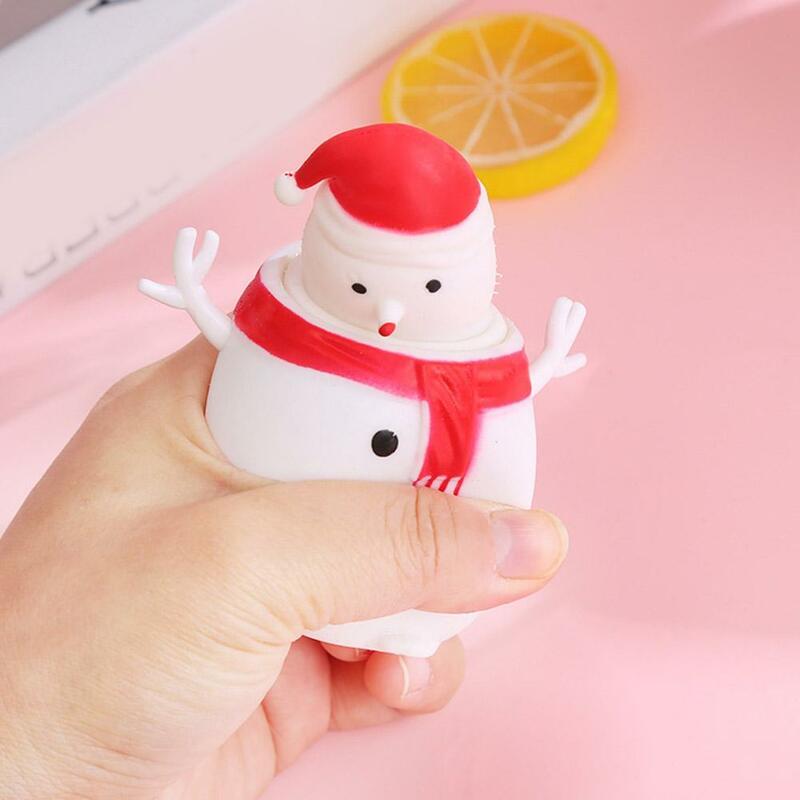 Mainan Natal lucu Santa Claus Anti stres dekompresi Remas lembut penghilang stres mainan fidget lucu hadiah Natal Anak