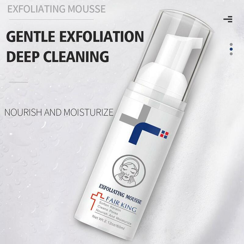 Mousse exfoliante de 1/2/3 piezas, Gel exfoliante facial, elimina profundamente los tipos de piel, crema hidratante de limpieza suave