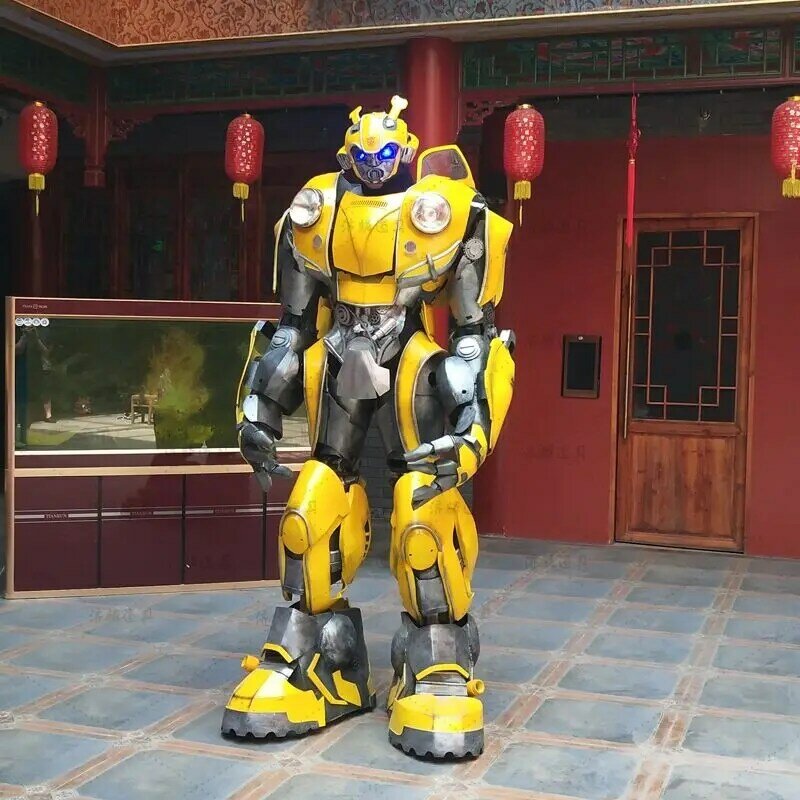 Transfor Mers Bumble Bee Human Size Easy wear Movie Cosplay Re Dino Adult Robot Costume indossabile Robot Cosplay Prop In magazzino