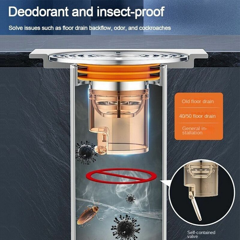Magnetische Zelfsluitende Anti-Geur Vloerafvoerkern Insectenbestendige Vloerzeefbedekking Deodorant Badkamer Toilet Riool Douche Afvoer