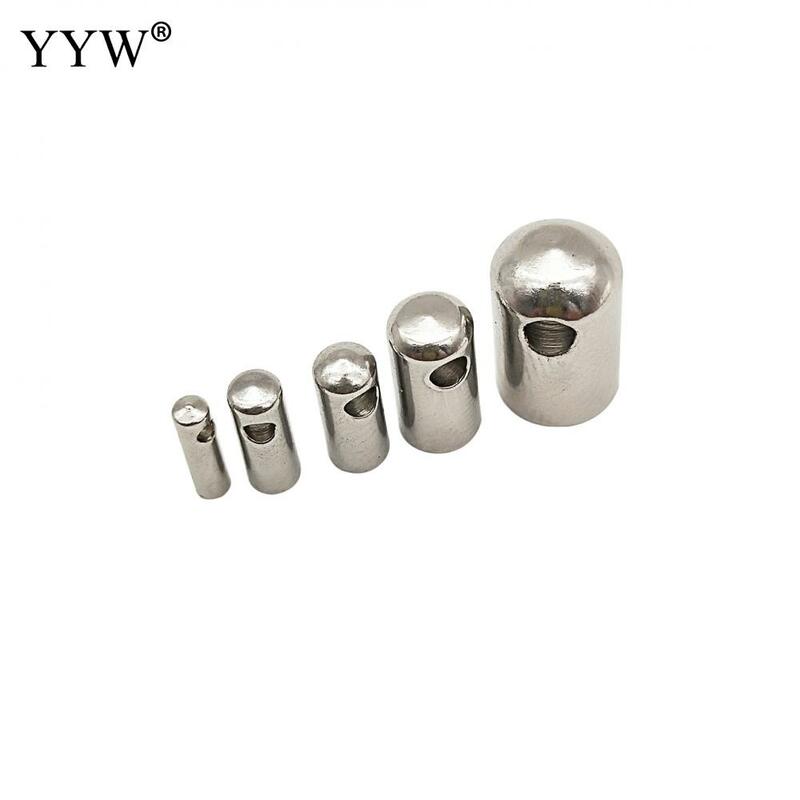 500pcs/Bag Stainless Steel Leather Cord Clasp Crimp Clasps Cord End Caps Leather Cord For Jewelry Making Diy Findings Supplies