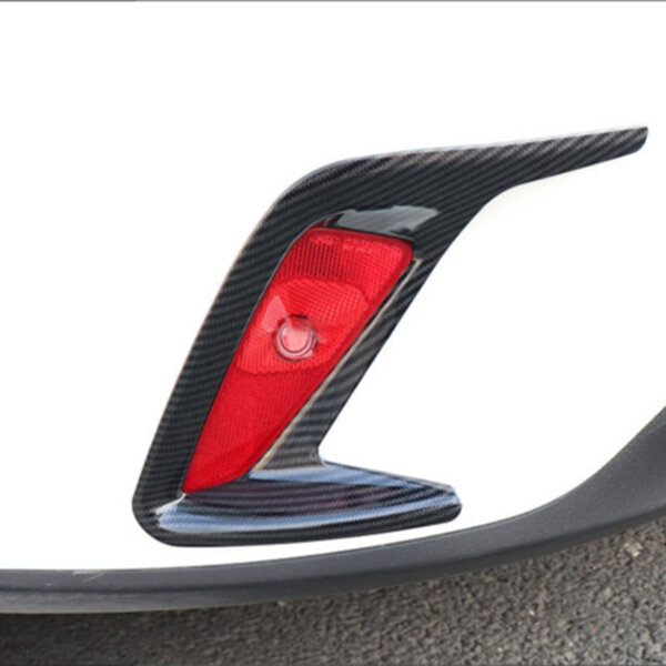 Luz antiniebla trasera de fibra de carbono para Ford Focus Hatchback MK4, cubierta de marco de lámpara, 2 piezas, 2019-2020