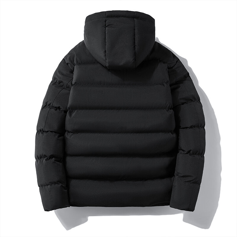 2023 zimowi mężczyźni zagęszczają ciepłe kurtki z kapturem dla mężczyzn bawełniane watowane kurtki męska moda Harajuku Streetwear płaszcz hip-hopowy M-4Xl