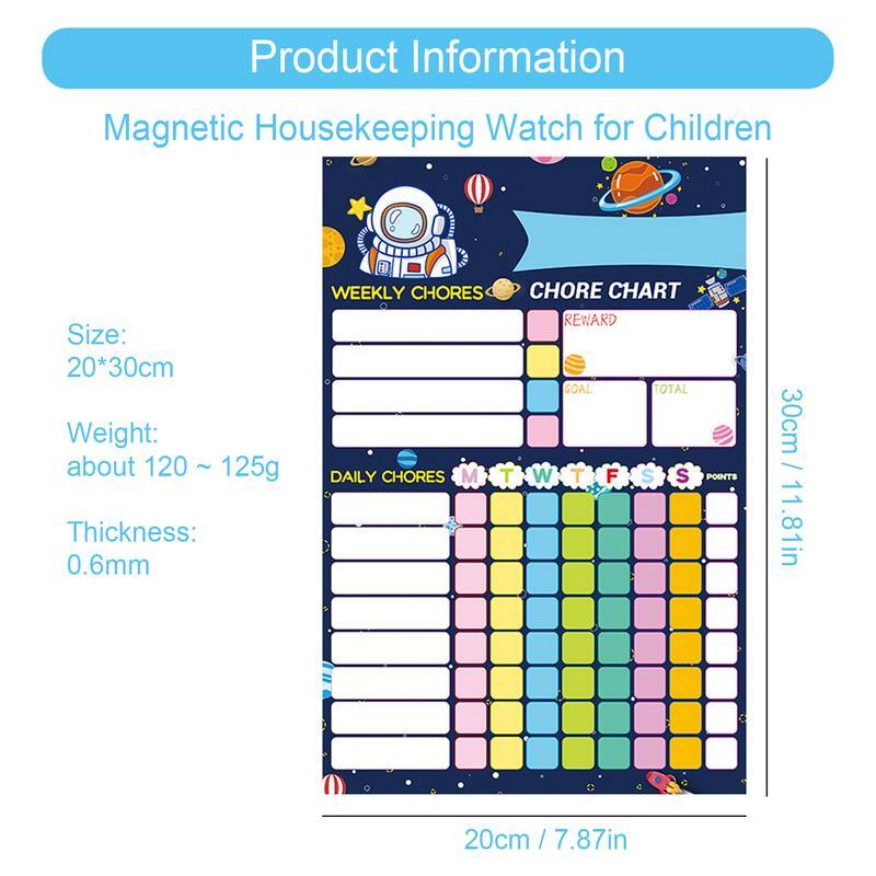 Kids Schedule Board For Home 11.81x7.87inch Dry Erase Chore Chart For Fridge Magnetic Chore List Dry Erase Board Set With 2 Fine
