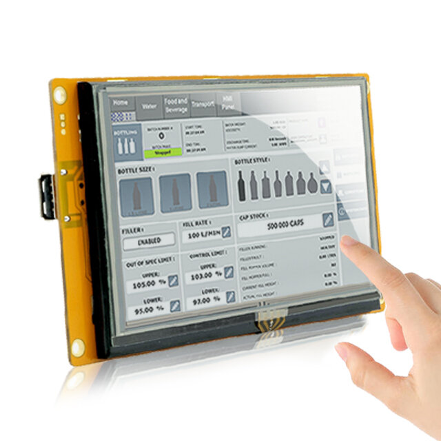 LCD TFT Pintar 4.3 5 7 10.1 Inci Panel Sentuh HMI Grafis dengan Papan Pengontrol + Driver + Perangkat Lunak + Port UART