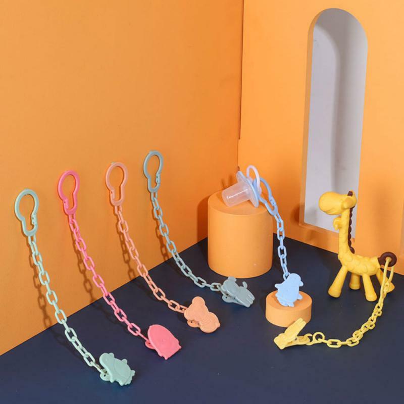 4 pezzi ciuccio per neonati fibbia a catena ciuccio Clip a catena ciuccio per bambini e giocattolo accessori per capezzoli a catena Anti-smarrimento prodotti per bambini