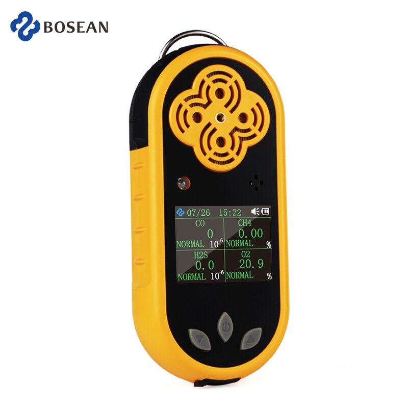 UpgradeBosean high quality 4 gas detector carbon dioxide combustible and Oxyen gas detector