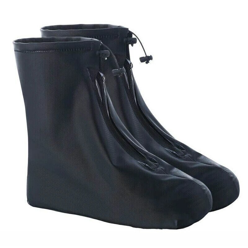 Tampa de sapato de silicone impermeável unissex, bota de chuva com camada, material antiderrapante, resistente ao desgaste, grosso, esporte, 1 par