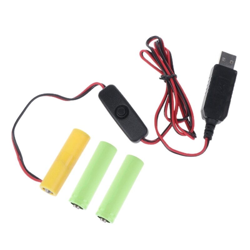 USB-Stromrichter DC-Buck Batterie-Eliminator Ersetzen Sie 3X1,5 V AA