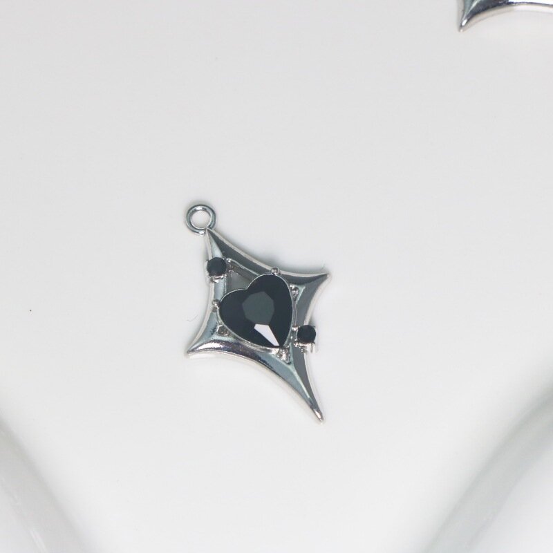 5 Stück Herzen Kristall Sterne Charms Meteor Legierung Anhänger für Schmuck machen DIY Ohrringe Halskette Armband liefert Zubehör