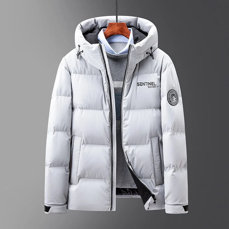 Jaket bertudung untuk pria, jaket musim dingin 90% warna putih bebek bawah, jaket hoodie untuk pria, mantel tebal, mantel Puffer Coldproof, mantel Jaqueta Masculina