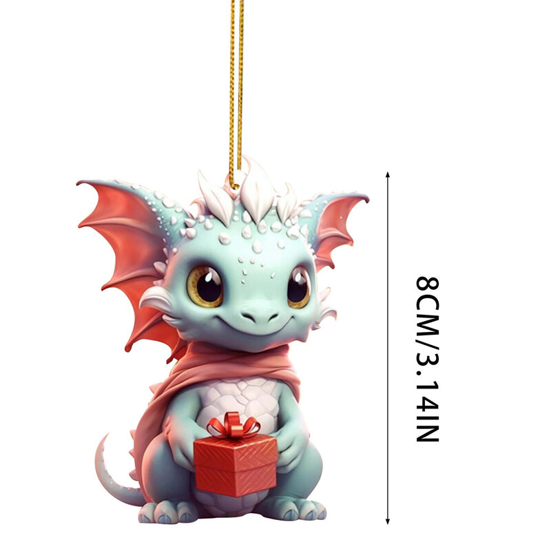 Adorno colgante de dragón para decoración de fiesta, adorno creativo para árbol de Navidad y Año Nuevo, 2023