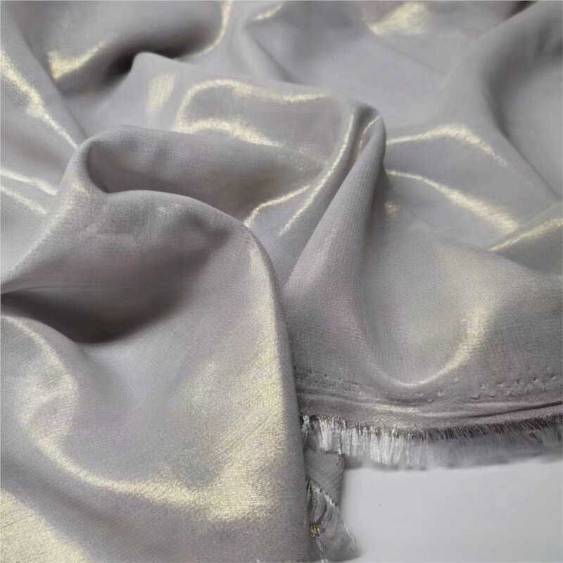 ผ้าชีฟองสีบรอนซ์แบบทำมือ100D เย็บกระโปรงเครื่องประดับแบบทำมือแบบ DIY