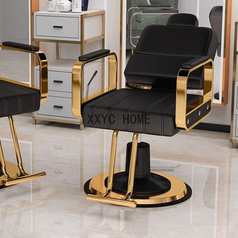 Sillas  peluquería estéticas  estilista dorado, sillas giratorias  pedicura, muebles  salón profesionales, MQ50BC