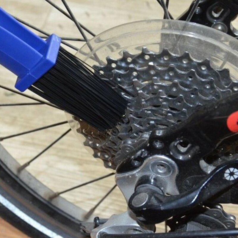 แปรงทำความสะอาดโซ่รถจักรยาน4ชิ้น/เซ็ตอุปกรณ์ทำความสะอาดโซ่จักรยาน MTB ที่ชุดกล่องเครื่องมือทำความสะอาดโซ่รถจักรยานกลางแจ้ง