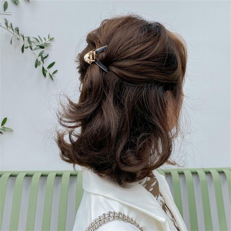 Garra de cabelo em forma de V para mulheres, clipe elegante, clipe de cabelo traseiro, temperamento simples, moda feminina, 1 pc, 3 pcs, 5pcs