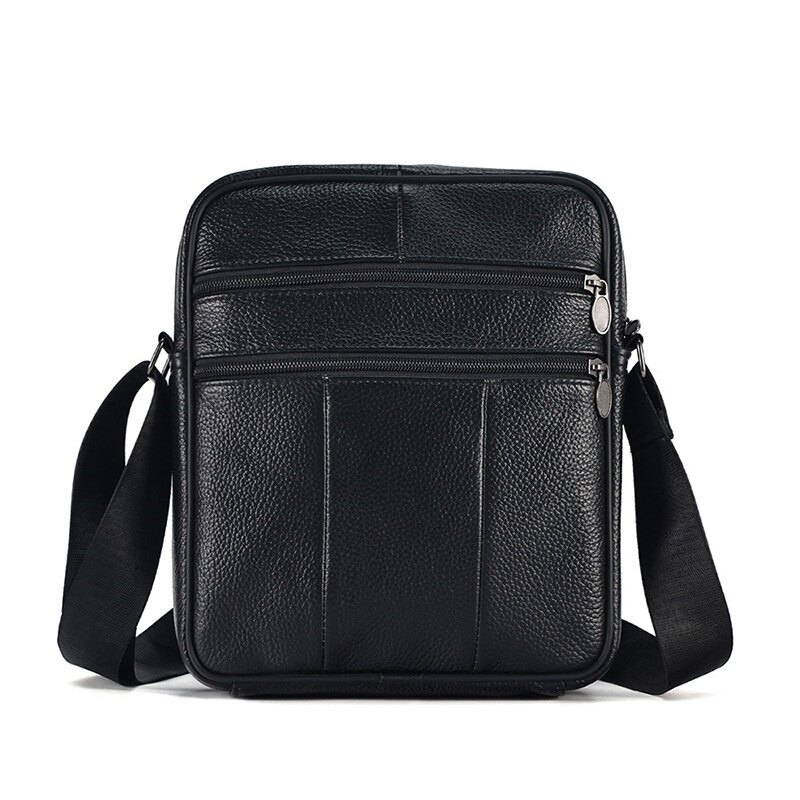 Vintage Leather Men's Crossbody Bag Large Capacity Single Shoulder Bag