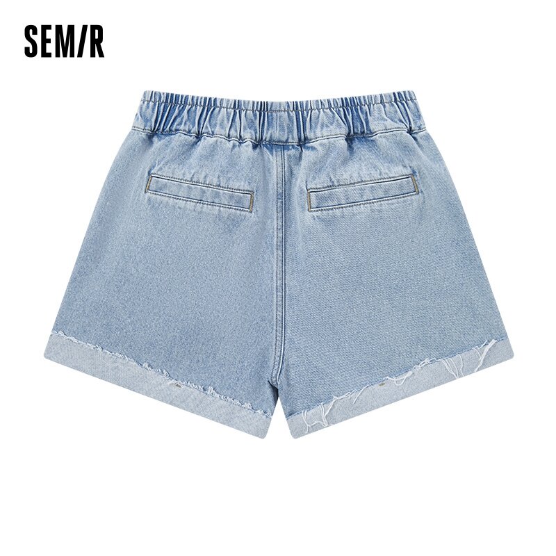 Semir Jeans Women'S Rolled Raw Edge Shorts Loose 2022 Summer New Trend Jogging Trousers Sweet Cool Wind Personality