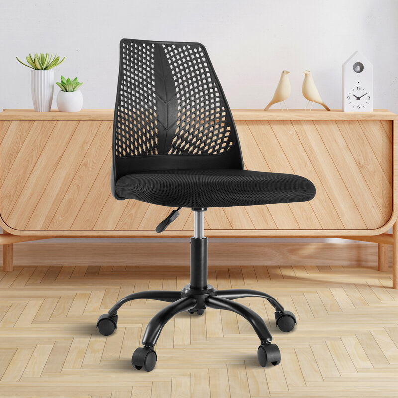 Silla ergonómica negra para oficina y hogar con amortiguación de apoyo para máxima comodidad y soporte postural