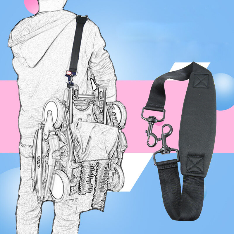 Aksesori Kereta Bayi Stroller tali bahu untuk YOYO/Babyyoya/BabyThrone stabil hitam tali bahu portabel