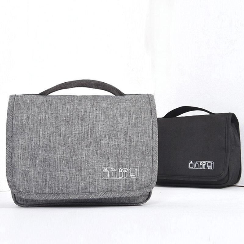 Borsa cosmetica portatile borsa portaoggetti multifunzione semplice di grande capacità borsa da viaggio con gancio da viaggio all'aperto