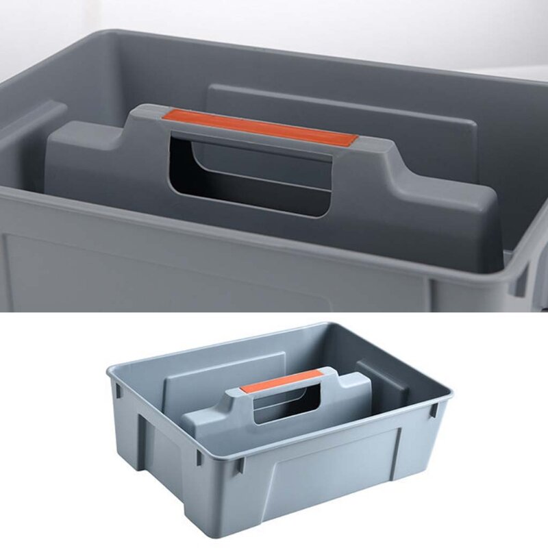 Boîte rangement d'outils à 2 séparateurs, boîte à outils Portable en plastique avec poignée pour cuisine à domicile le