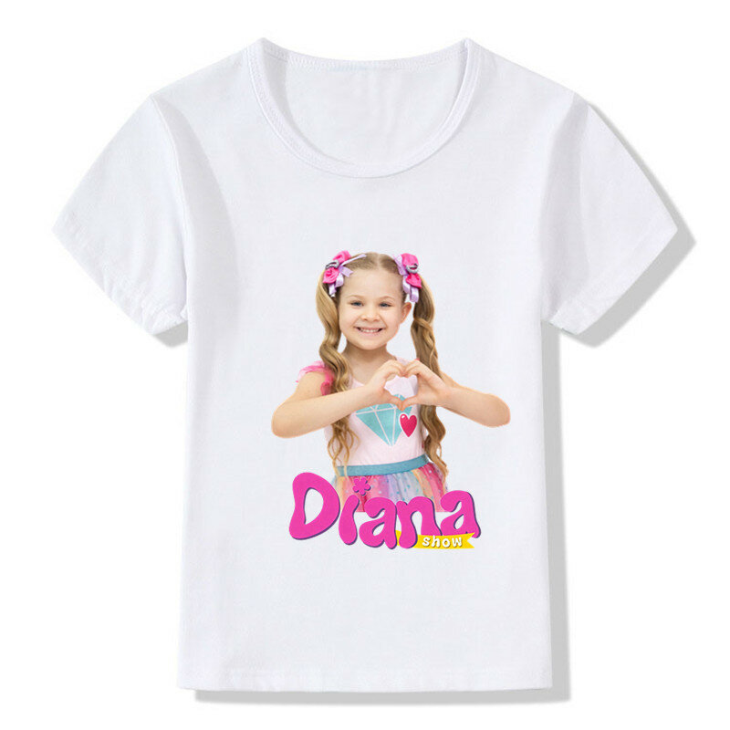 Boys/Girls T-shirt Diana And Roma Show Print Cute Kids T shirt Funny Children Clothes Summer Short Sleeve Baby Tops Tees,HKP5880
