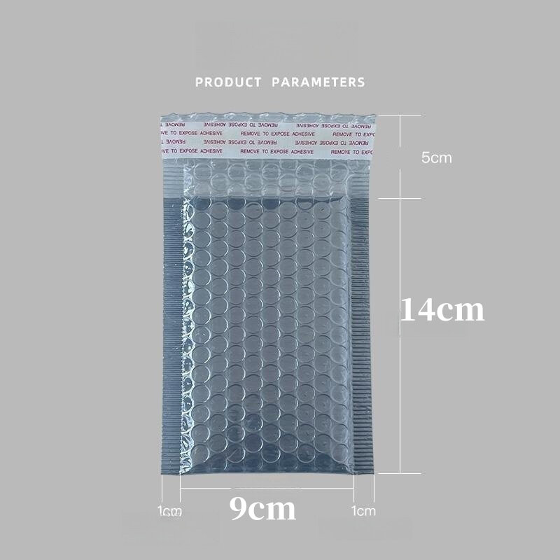 半透明のプラスチック製バブル封筒、小さなギフトバッグ、耐衝撃性パッケージ、配送バッグ、自己粘着性バブルメイラー、10個、11x15cm