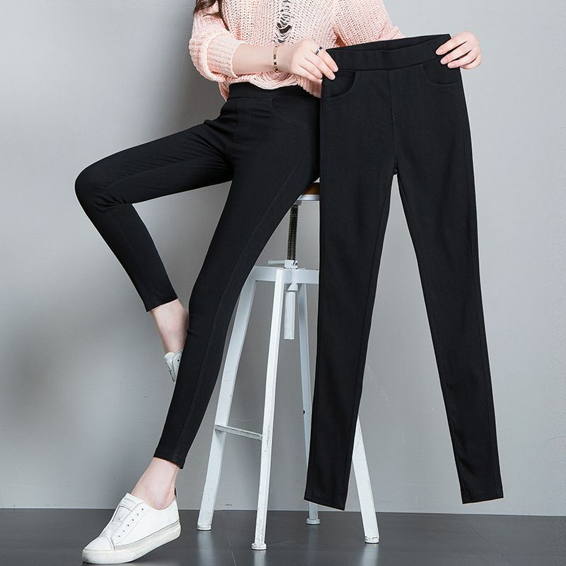 Женские джинсы с эластичным поясом, облегающие леггинсы на весну и осень, тонкие брюки-карандаш с высокой талией для женщин, новинка 2023