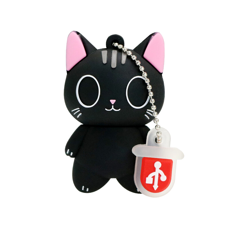 펜드라이브 USB 플래시 드라이브, 만화 동물 펭귄 펜 드라이브, 256GB USB 플래시 메모리 스틱, 오리 검은 고양이, 32GB, 64GB 펜 드라이브, 128GB