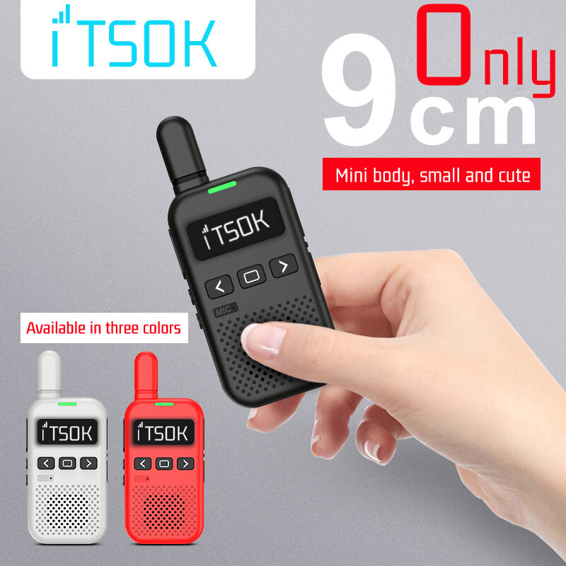 ITSOK-walkie-talkie M1, 2 piezas, fuselaje colorido, Radio bidireccional de largo alcance, UHF, Mini juguetes para niños