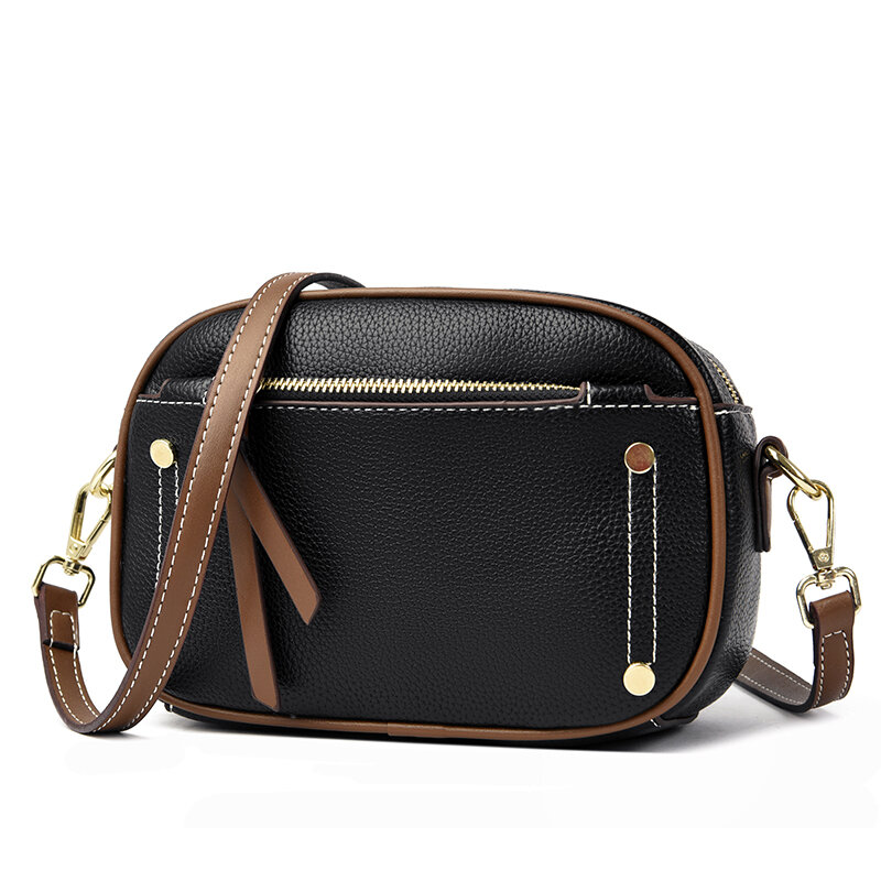 Женская маленькая квадратная сумка, модная кожаная сумка через плечо, лето 2024, новая дизайнерская Повседневная сумка для камеры для девушек