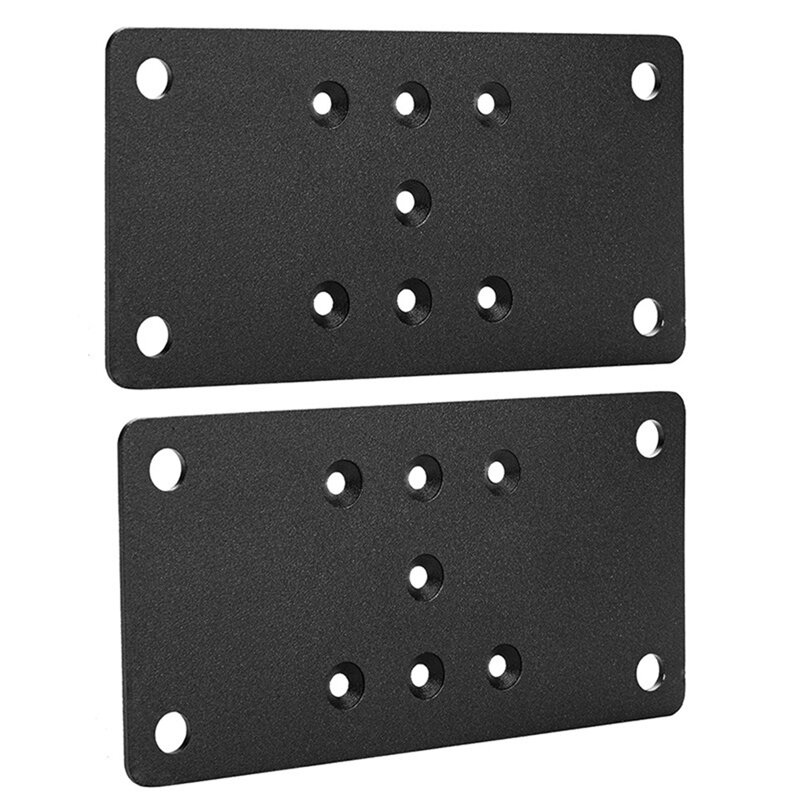 Placa Base de columna de Patio resistente, 2 piezas, valla, Base de columna, placa de anclaje de Metal negro, Conector de Base de columna de Patio
