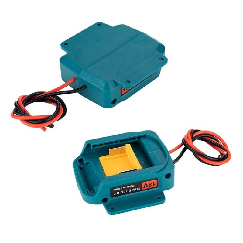 Konverter adaptor baterai, 2 buah konverter konverter konverter baterai DIY baterai Li-Ion 18V Makita dengan 14 kabel Awg