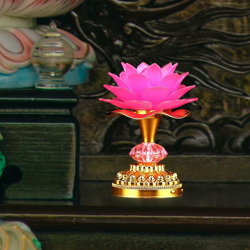 Буддистские искусственные лампы для молитвы, меняющие цвет для храма
