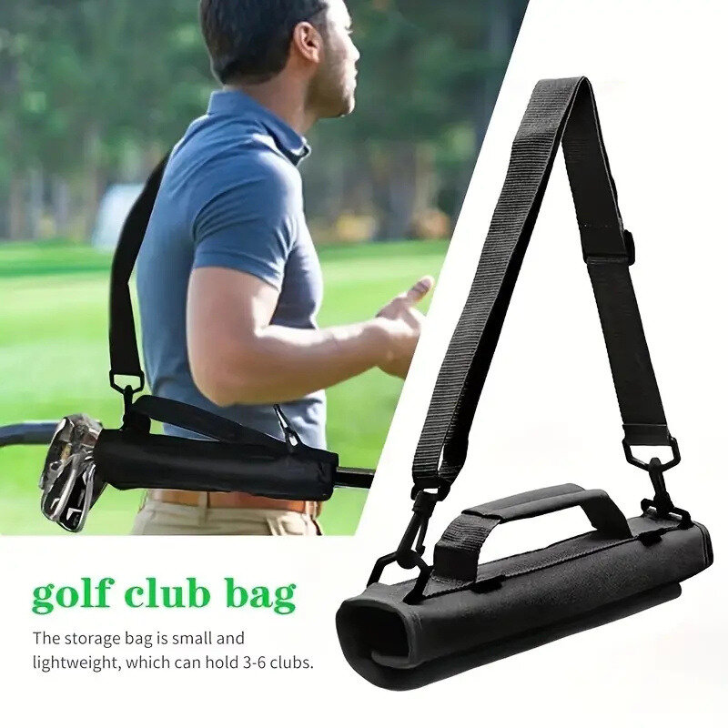 Draagbare Golfclub Draagtas Lichtgewicht Carry Driving Training Reisbereik Verstelbare Baan Schouderband Crossbody Tas