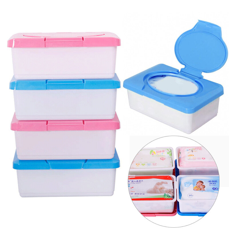 Salviettine per neonati custodia per tessuti bagnati secchi Dispenser di tovaglioli contenitore di carta plastica porta fazzoletti per la cura del bambino accessori per passeggino