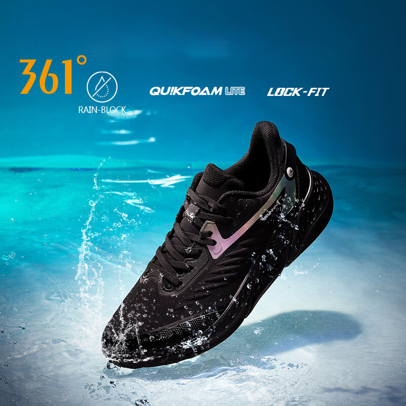 361 gradi Rainblock 4.0 uomini che corrono scarpe sportive tecnologia idrorepellente Q bomba riflettente notte Sneakers maschili 672142221