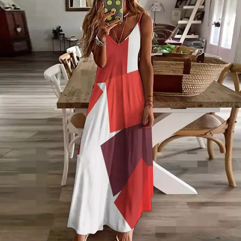 Vestido feminino sem mangas Victoria Molnar, vestido feminino, chique e elegante, Sainte Viceau in Rouge, 2024