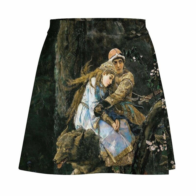 Vestido de verano de moda para mujer, con estampado del lobo gris minifalda, Victor Vasnetsov, 2023, 2023