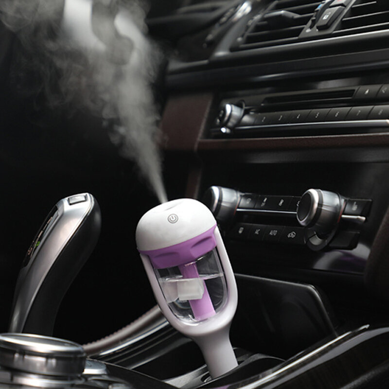 Mini Car Air Humidifier Steam Air Freshener Aroma Fragrance Aromatherapy Diffuser Essential Oil Mist Maker Sprayer for Car Clean